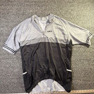 Louis Garneau Men’s Cycling Jersey Full Zip Gray Black XXL